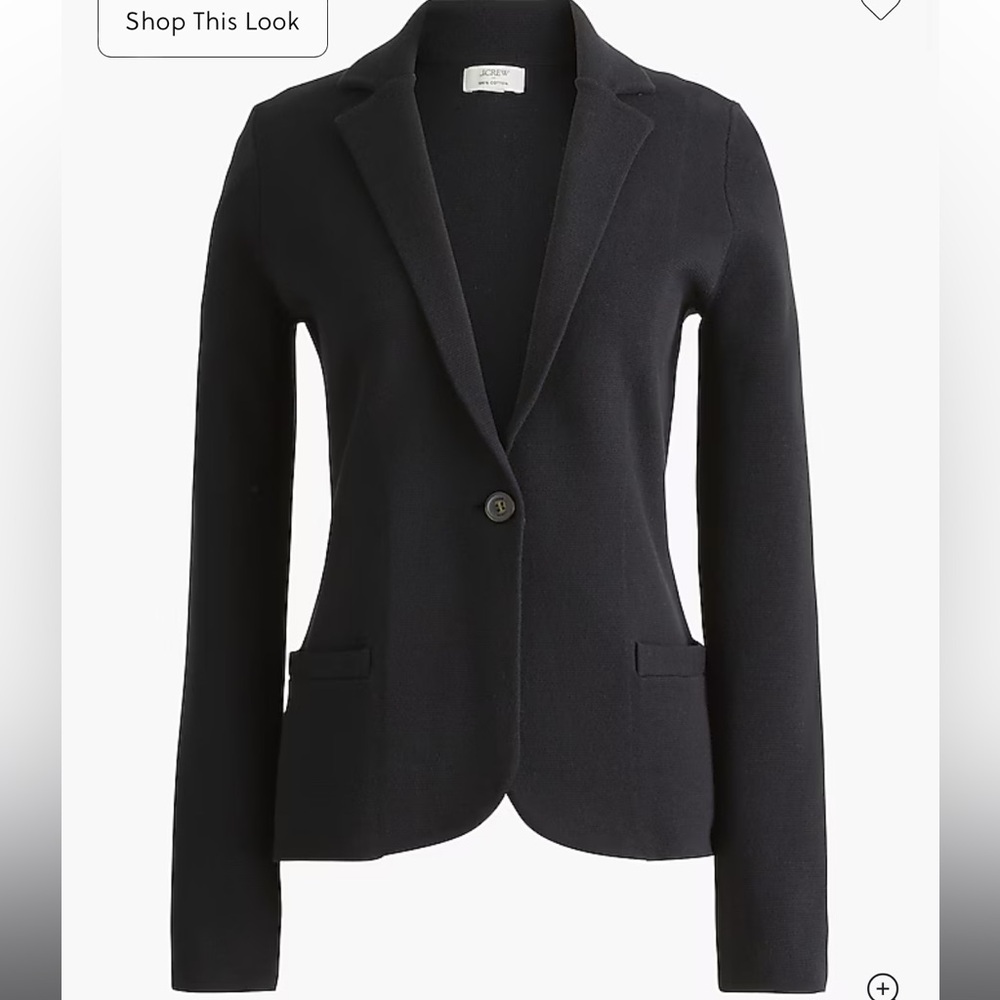 J.Crew Factory Black Schoolboy Sweater Blazer Size S